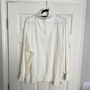 Cozy White Turtleneck Sweater with Relaxed Fit